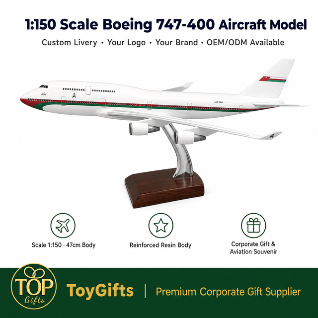 47CM Hogan Oman BOEING 747-8 Passenger Airplane  Aircraft Model