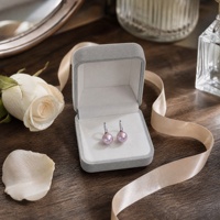Boucles d'oreilles pendantes en argent sterling 925 avec perles d'eau douce Edison violettes de 9-10 mm et zircone cubique, bijoux fins pour femmes