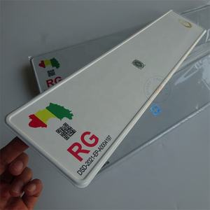 Plaque d'immatriculation de voiture personnalisée noire en métal aluminium estampillé japonais <span class=keywords><strong>Euro</strong></span> européen Kunden Spezifische Autoken Zeichen - Product Image 6