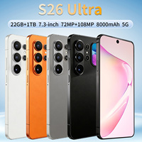 Smartphone S26 Ultra, écran haute définition de 7,3 pouces, appareil photo 108MP, batterie 8000mAh, 22 Go + 2 To de stockage, téléphone mobile 5G