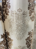 Rideaux de Chambre en Tissu Jacquard Occultant Luxe Européen, 100% Polyester Entièrement Occultants