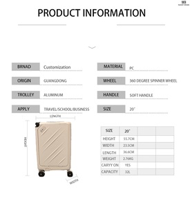Valise rigide portable à roulettes automatique, homologuée cabine, légère, antivol et à très grande capacité - Product Image 4