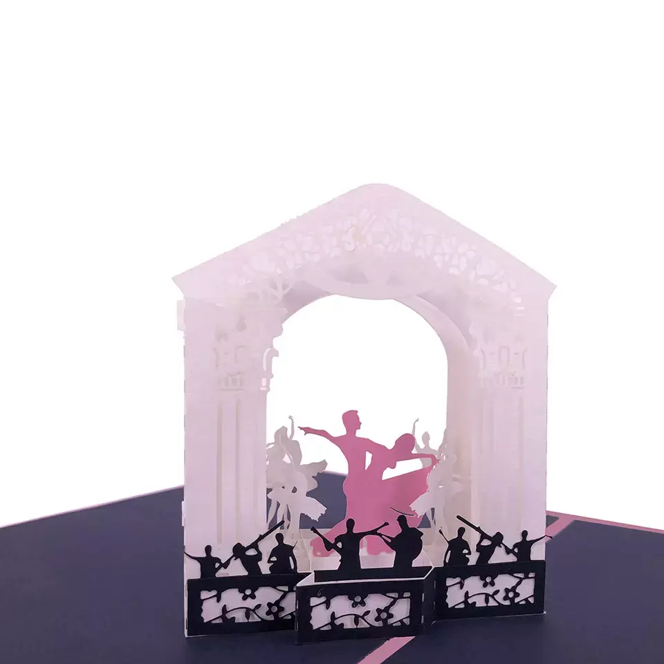 Inpshen-tarjetas de invitación pop-up para boda, diseño personalizado 3D con sobre