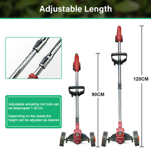 Desbrozadora con batería de litio de 21V, botón de seguridad, recortadora de césped Eléctrica eficiente de longitud ajustable, 300W - Product Image 3