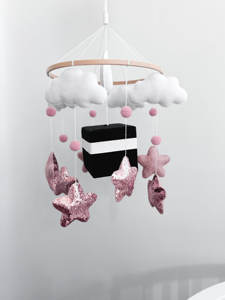 Venta al por mayor islámico Quran Nasheeds cuna <span class=keywords><strong>de</strong></span> bebé móvil fieltro oro Luna Kaaba estrella musulmán bebé móvil - Product Image 5