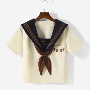 Japonés coreano estudiante Jk uniforme falda camiseta Falda plisada ropa de escuela secundaria encantador Cos marinero <span class=keywords><strong>colegiala</strong></span> disfraces - Product Image 4