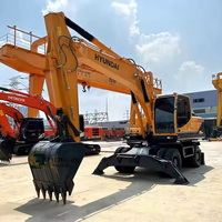 Excavatrice utilisée de pelle rétro de moteur de l'excavatrice 124KW Cummins de roue de Hyundai R210W-9T de la bonne condition 2023 grande utilisée