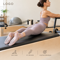 Chaussettes de danse et de Pilates Studio Grip, noires, à semelle intégrale, à talon ouvert, avec manchette enveloppante inspirée du ballet, ajustement parfait, pour la barre, lavables, avec gradation de taille