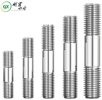 Carbon Steel Black Zinc Plated Metric Double End Threaded Rod Stud DIN 975 Partially Threaded Bolt Flange Pipe Hardware