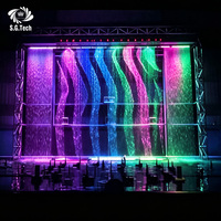 Cortina de Agua Digital 3D Personalizada 2026, Decoración de Pared con Cascada, Cortina de Lluvia con Gráficos Digitales para Bodas, Jardín, Acero Inoxidable