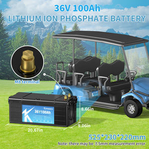 Stok EU 36V 100ah LiFePO4 paket baterai besi Lithium bawaan BMS 3840wh sempurna untuk Baterai Solar Marine 38.4v 100AH Lifepo4 - Product Image 3