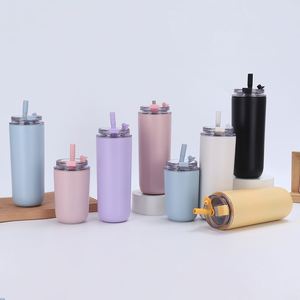 Gobelet isotherme de voyage en acier inoxydable à double paroi avec logo personnalisé, 280/480 ml, avec paille - Product Image 2