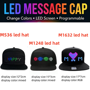 RGB Programmable LED Cap LED <b>Display</b> <b>Hat</b> LED <b>Hat</b> With Sign Light Up Cap USB Charging Parade Marketing Gift Baseball Caps - Product Image 6