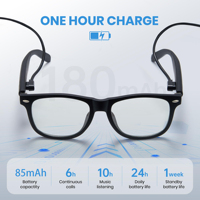 SENBONO A01 lunettes intelligentes BT5.3 Assistant vocal AI traduction Audio sans fil appel et musique pour les sports cyclistes