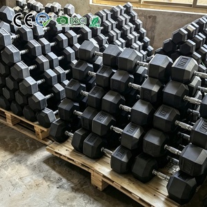 Produttore all'ingrosso Palestra di peso libero personalizzato 3-100 LB 1-60 KG Set ghisa gomma esagonale manubrio - Product Image 3