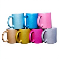 Mug en céramique de style américain avec poignée en forme de C créative, luminescent dans le noir, avec logo personnalisé, sublimation par transfert thermique