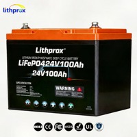 Batterie LiFePO4 24V 100AH Bluetooth à décharge profonde au lithium-fer-phosphate pour voiturette de golf – Stockage d'énergie stable et longue durée