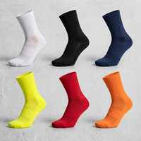 Chaussettes de sport athlétiques personnalisées en tricot imprimé, design blanc, pour marathon et cyclisme, pour hommes et femmes
