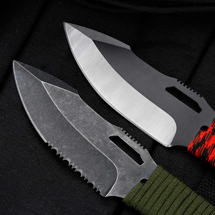 High Quality Handmade Full Tang Tie Rope Fixed Blade Knife for Hunting ...