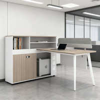 Ensemble de bureau en bois contemporain ordinateur employé confortable pour le travail à domicile entreprise personnel taille 2 4 6 8 personne salle de travail