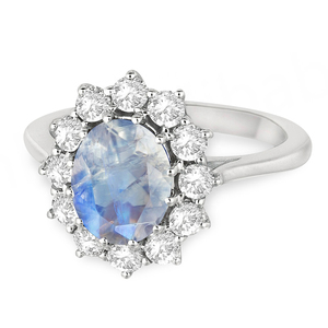 Pendientes de Piedra Lunar Arcoíris Genuina de 9x7mm, Joyería Ovalada con Circonita Cúbica para Mujer, Diseño Elegante de Gota para Regalo - Product Image 5