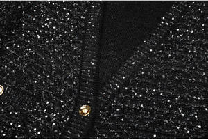 <span class=keywords><strong>Cardigan</strong></span> a maglia Casual con <span class=keywords><strong>cintura</strong></span> da donna di qualità autunno moda con paillettes monopetto a manica lunga manica - Product Image 5