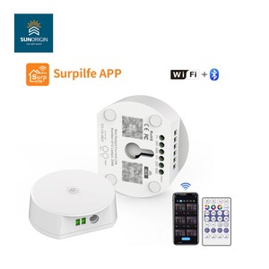 DIY Surplife App Smart Wi-Fi Music Phone APP Wireless Remote Control 4-<b>Channel</b> RGBW <b>Lights</b> SPI UFO Controller 100m Range Easy - Product Image 2
