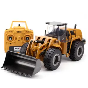 Huina 583, 1583 1:14 2,4 Ghz 10 canal metal rc excavadora modelo para los niños de Control remoto juguetes para los niños excavadora de aleación de camión