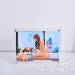 Acrylic <b>Photo</b> <b>Frame</b> Square Transparent Tabletop Home Decor Living Room Bedroom - Product Image 4