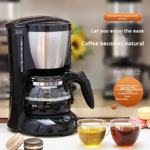 Cafetera Pequeña Negra con Jarra de Vidrio, Cafetera Automática para el Hogar, Función Mantener Caliente, Cafetera Americana - Product Image 4