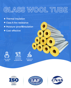 Isolation thermique pour conduite de vapeur en fibre de verre haute température, résistante au feu A1, écologique, 100 mm, 50 mm, avec feuille d'aluminium - Product Image 2