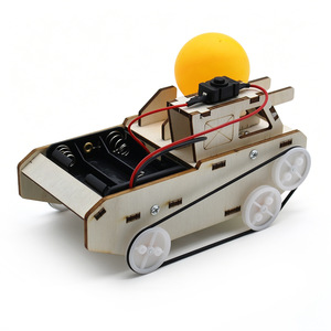 Modelo de tanque de madera de 160x80x92mm, kit educativo STEM para niños, juguete para experimentos científicos - Product Image 3