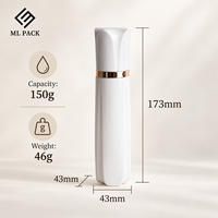 Flacon pompe cosmétique vide de luxe personnalisé sans air pour sérum, essence, emballage de soins de la peau OEM ODM Vente en gros 150ml