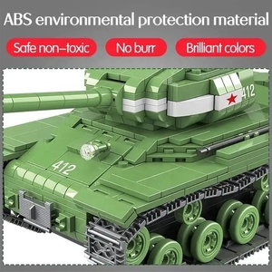 Nhựa Tank khối xây dựng quân sự IS-2M xe tăng hạng nặng quân đội WEA Pon Xe tăng quân sự gạch đồ chơi đồ chơi giáo dục trẻ em - Product Image 4
