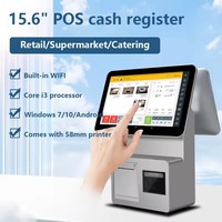 Eczane restoran terminal makinesi için akıllı süpermarket kasası beyaz pos pos terminali