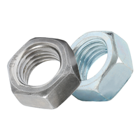 Écrous hexagonaux standard en boîte, zingués (blancs) / finition naturelle, classe 4, grade métrique M3 GB52 pour applications minières