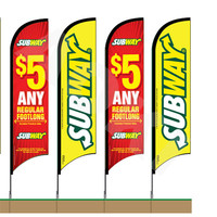 Publicité extérieure larme drapeau bannière usine en gros personnalisé 1 pièce gratuit colorant Sublimation impression imprimé Promo CN;GUA