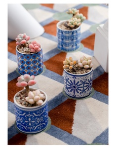 Planters-Trong Nhà Trang Trí Tráng Men Gốm Hiện Đại Máy Tính Để Bàn Chậu Gốm Cho Các Nhà Máy Chậu Hoa Mỹ Phong Cách Decal 60 Ngày - Product Image 6