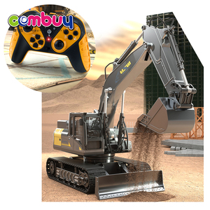 Camión excavadora RC modelo de aleación fundida 15 canales juguetes de metal bulldozer de control remoto - Product Image 1