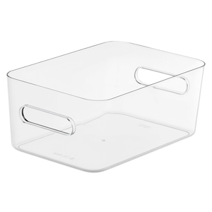 OrtheX SmartStore Compact M Storage <b>Container</b> 5 Pack Clear Plastic Bin with Handles for Organizing <b>Small</b> Items - Product Image 2