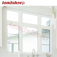 Fenêtre à battant en verre aluminium avec moustiquaire Landsharp bon marché fenêtres à vendre prix direct usine