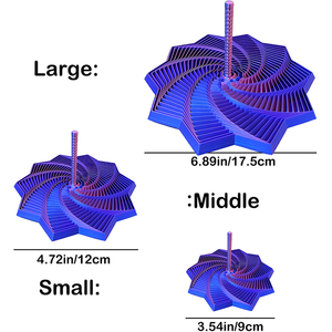 Estrella Sensorial Expandible Impresa en 3D con Mango, Diseño Espiral Colorido, Material PLA, Unisex, Edades 14+, Uso en Cine y TV, Novedad 2025 - Product Image 3