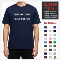 T-shirt homme personnalisé 230 GSM 100 % coton, col rond, manches courtes, coupe lourde, impression de logo, streetwear, logo personnalisé