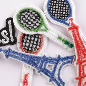 Parche Termoadhesivo Bordado Mini Lindo de Bádminton y Torre Eiffel para Decoración de Etiquetas de Equipaje y Bolsos - Product Image 2