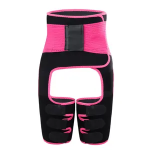 New 3 in 1 Neoprene High Waist Hip Lift Sports Trimmer Leg Shaping Sport Sweat Girdle Waist Trainer Leggings Fitness For Women