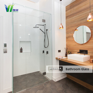 Porte de <span class=keywords><strong>douche</strong></span> coulissante en verre trempé pour salle de bain industrielle, panneau de séparation, cabine, pour usage hospitalier - Product Image 2