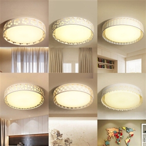 Lampe de chambre simple et moderne, plafonnier LED circulaire pour bureau, chambre de mariage romantique, lumière chaude fleurie - Product Image 2