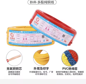 สายไฟทองแดงหุ้มฉนวนพีวีซีแบบหลายเส้นยี่ห้อ JINWANCHENG สำหรับเดินสายไฟในบ้าน 600V รุ่น BVR1 BYJ2.5 ขนาด 1.5-35 ตารางมิลลิเมตร ทนอุณหภูมิ -20-70 องศาเซลเซียส - Product Image 6