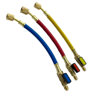 Mangueras de Carga de Refrigerante 410A Resistentes a Alta Presión, Suministro Directo de Fábrica, Herramientas con Válvula de Bola - Product Image 2