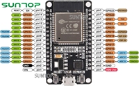 Placa de Desarrollo ESP32 ESP-WROOM-32, Microcontrolador de Doble Núcleo con WiFi de 2.4 GHz y Bluetooth, Chip ESP-WROOM-32